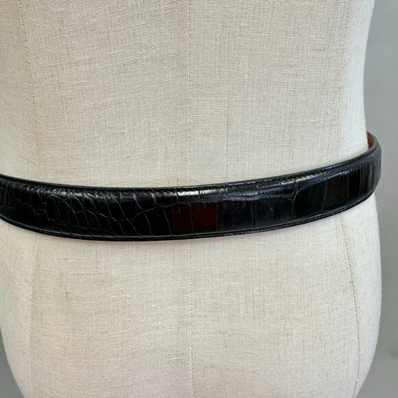 Lauren Ralph Lauren Logo Reversible Black Leather Belt Size Large/X Large - Picture 10 of 14